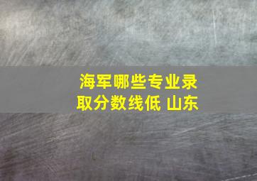 海军哪些专业录取分数线低 山东